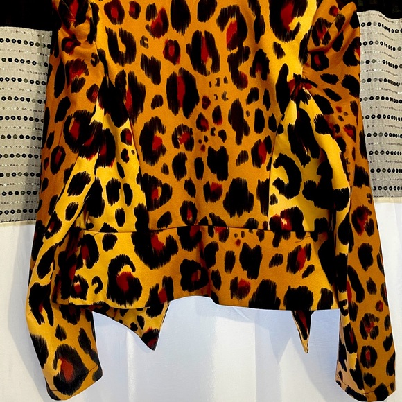 Kardashian Kollection Leopard Print Jacket/Blazer - Picture 2 of 3